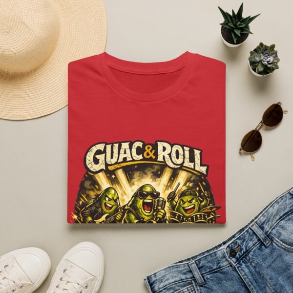 Guac & Roll Hard Rock Avocado Band T-Shirt: Funny Retro Concert Design