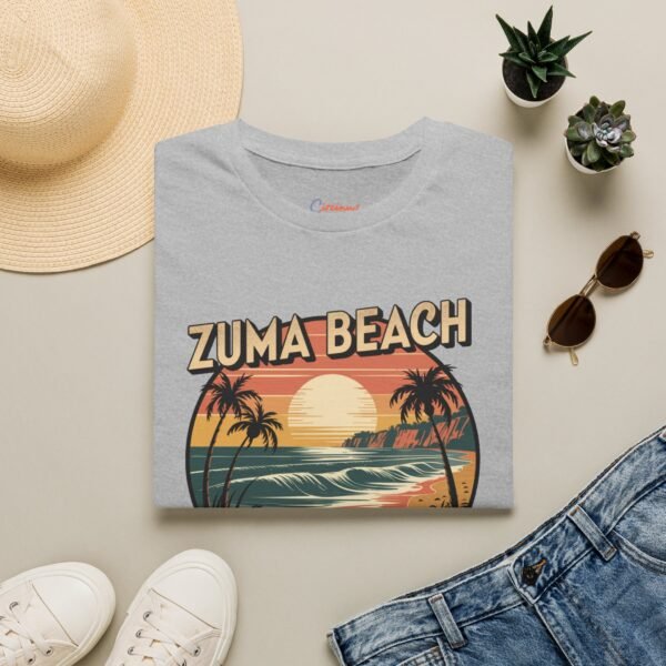 Zuma Beach California T-Shirt - Retro Ocean Sunset Graphic Tee, Vintage Coastal Vibes Shirt, California Summer Unisex Softstyle Tee