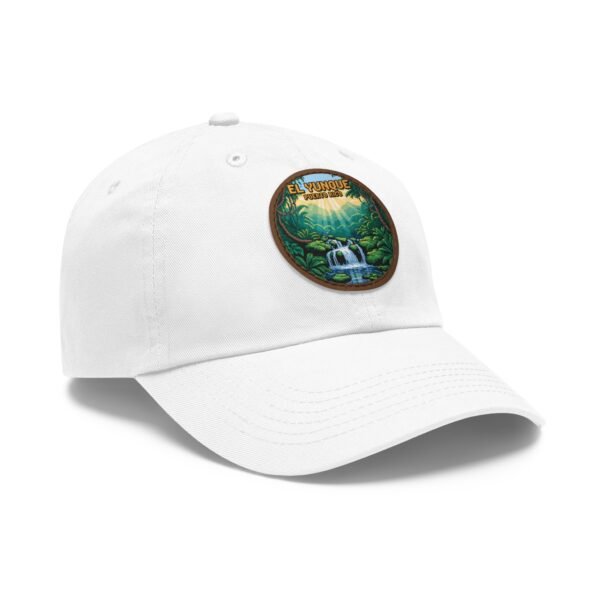 El Yunque Puerto Rico Leather Patch Hat - Tropical Waterfall Cap, Retro Adventure Gift, National Forest Travel Apparel