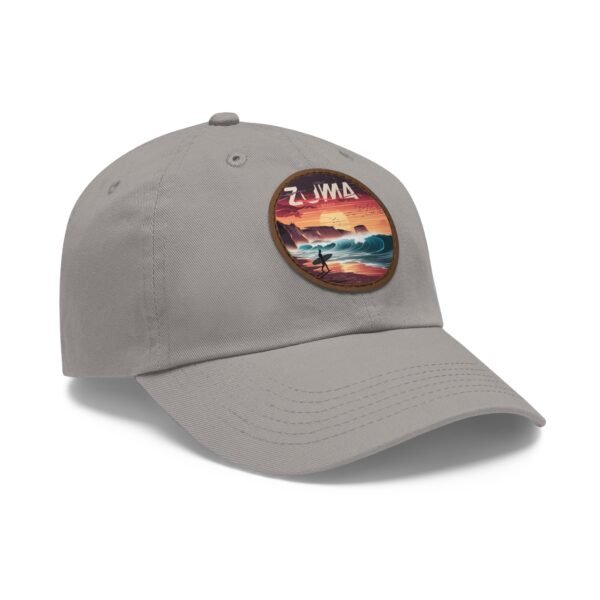 5600291822408448048_2048.jpeg Zuma Beach California Hat - Retro Surf Cap with Leather Patch, Coastal Sunset Design, Malibu Surfer Gift, Beach Lover Dad Hat