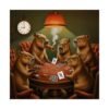 Capybara Poker Night - Matte Vertical Art Print | Funny Animal Wall Art | Retro Vibes | Game Room Decor | Unique Gift for Men