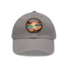 Byron Bay Hat - Retro Sunset Leather Patch Cap with Coastal Design, Australia Beach Souvenir, Surf Style Dad Hat Gift