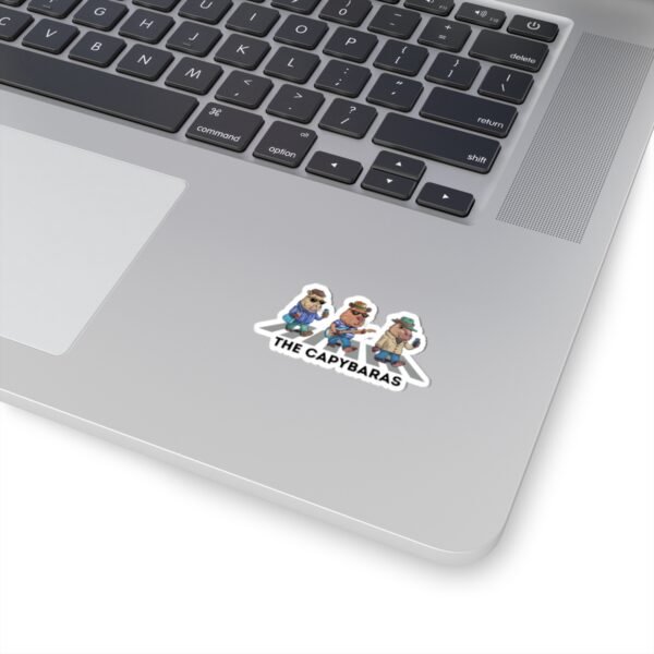 5631517833170678117_1200.jpeg Cool Capybaras Crossing Sticker, Cute Rodent Lover Gift, Gift for Capybara Lover, Pixel Art Design