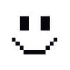 Pixel Smiley Face Sticker - Retro 8-Bit Minimalist Happy Face Decal, Funny Gaming Pixel Art, Cute Laptop & Water Bottle Sticker
