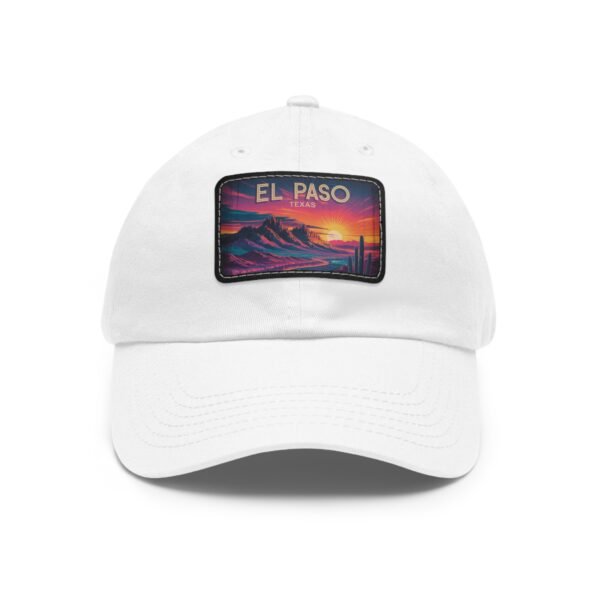 El Paso Texas Hat - Retro Sunset Desert Baseball Cap, Texas Travel Gift, Vintage Style El Paso Souvenir, Unisex Adjustable White Cap