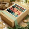 Tampa Florida Sticker - Retro Palm Trees Skyline and Sunset Beach Design - Vintage Coastal Travel Souvenir Vinyl Decal