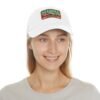 Alamosa Colorado Hat - Retro Sunset Rectangular Leather Patch Cap, Great Sand Dunes Mountains Souvenir Dad Hat, Travel Gift