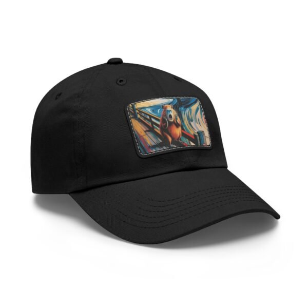 Capybara Scream Hat - Funny Capybara Baseball Cap, Art Parody Gift, Munch Inspired Retro Patch Cap, Unisex Adjustable Hat