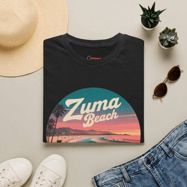 Zuma Beach Sunset T-Shirt - Retro California Surf Shirt, Warm Sunset Colors, Cool Malibu Coastal Vibes, Gift for Beach Lovers