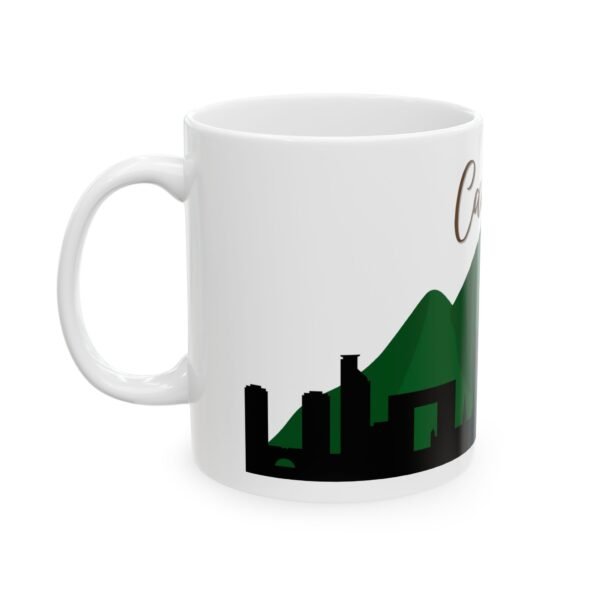 Caracas with Buildings Ceramic Mug - 11oz - Durable Cup, Venezuela Travel Souvenir, Unique Coffee Tea Cup, Gift for Travelers, Countries