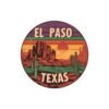 Desert Sunset Kiss-Cut Stickers | El Paso Texas, Cactus and Rocks, Southwestern Decor, Laptop Decals, Wanderlust Travel Accessories