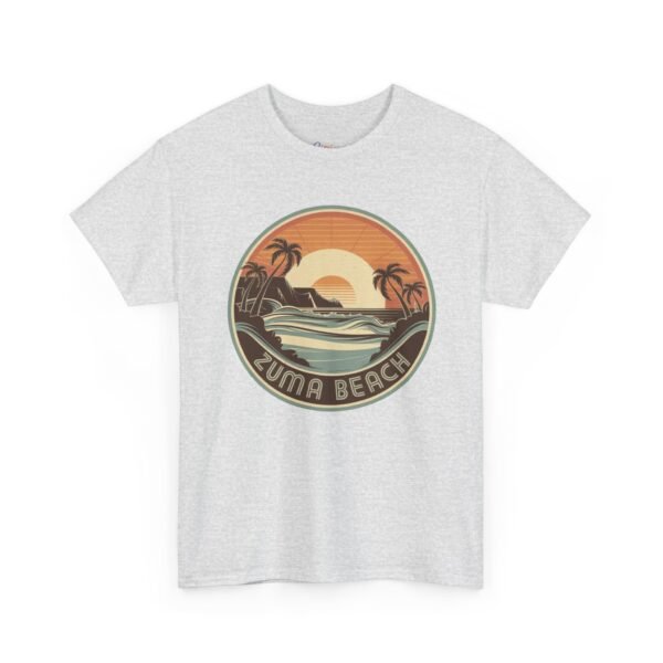 Zuma Beach California T-Shirt - Retro Sunset Surf Graphic | Vintage Malibu Style Tee for Beach & Travel Lovers