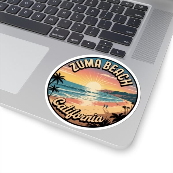 5963306435839054297_1200.jpeg Zuma Beach California Sticker - Retro Sunset Coastal Vibes | Beach Aesthetic Decal