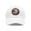 Carmel by the Sea Hat - Pixel Art Sunset Leather Patch Cap, California Coastal Retro Style, Unique Vintage Travel Gift