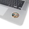 Zuma Beach Pixel Art Sticker - Retro California Sunset Surf Vibes