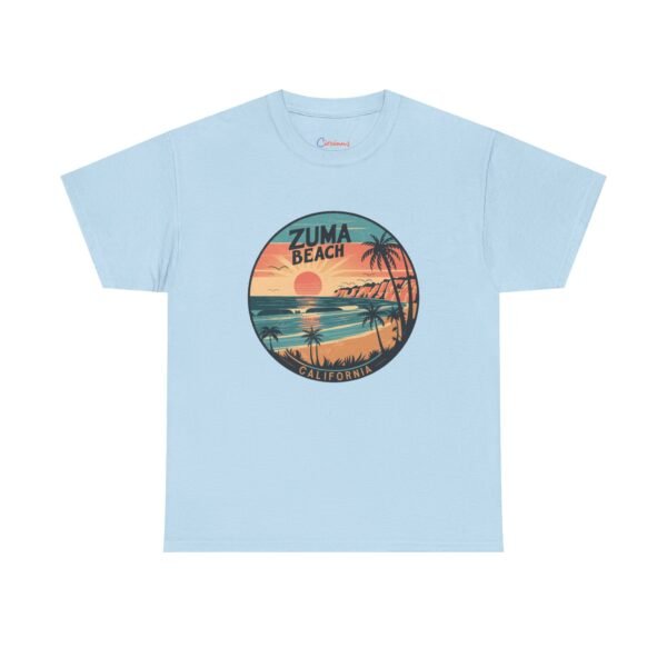 Zuma Beach Retro California T-Shirt - Vintage Sunset Coastal Tee, Surf Style Graphic Shirt, Malibu Ocean Waves Apparel