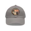 Zuma Beach California Hat - Retro Sunset Leather Patch Cap, Pixel Art Coastal Dad Hat, Malibu Surf Style Beachwear