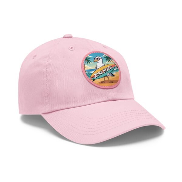 Zuma Beach Hat - PU Leather Patch Funny Seagull Baseball Cap, Malibu California Souvenir