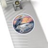 Sausalito California Sticker - Coastal Sunset with Heron Design, Retro Vinyl Decal, Unique Bay Area Souvenir, Travel Gift Waterproof