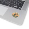 Zuma Beach, California - Vintage Sunset Emblem Sticker | Surf Design, Travel Souvenir, Coastal Vibes