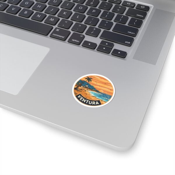 Ventura, California - Sunset on the shore of the beach - Kiss-Cut Stickers