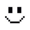 Pixel Smiley Face Sticker - Retro 8-Bit Minimalist Happy Face Decal, Funny Gaming Pixel Art, Cute Laptop & Water Bottle Sticker