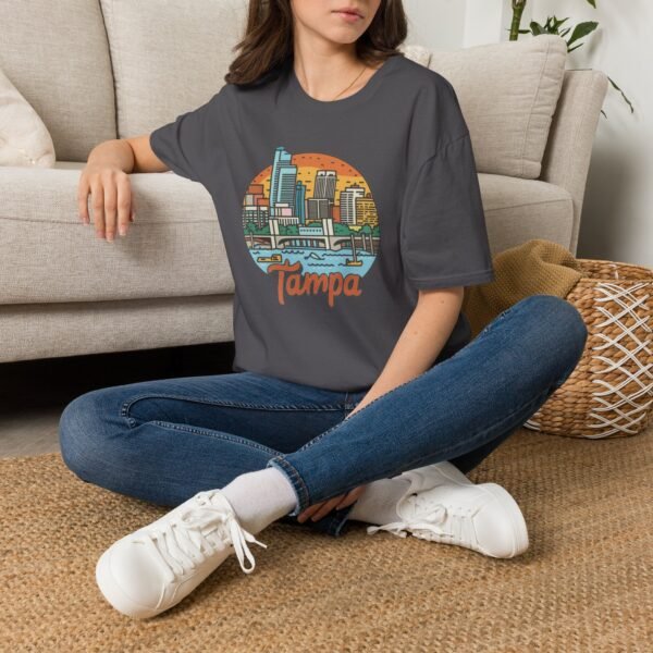 Tampa Florida T-Shirt - Cityscape Sunset Tee, Tampa Skyline Shirt, Unisex Softstyle Gift for Travelers