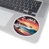 Zuma Beach California Sticker - Retro Sunset Surf Design | Malibu Coast Waves | Vintage Ocean Art | California Travel Gift