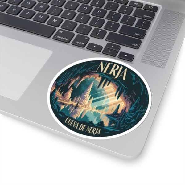 Cueva de Nerja Sticker - Retro Cave Art Design | Nerja Spain Travel Vinyl Decal | Andalucía Nature & Adventure Illustration