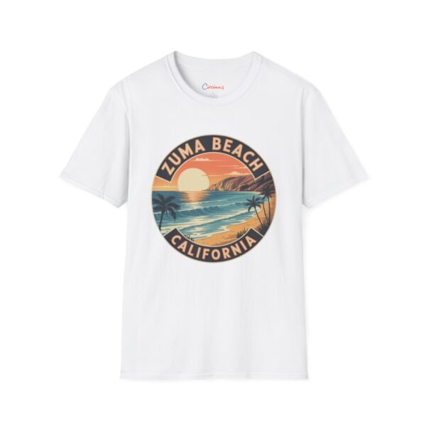 Zuma Beach California T-Shirt - Vintage Sunset Coastal Tee, Retro California Surf Shirt, Cool Ocean Waves Graphic Tee, Unisex Summer Shirt