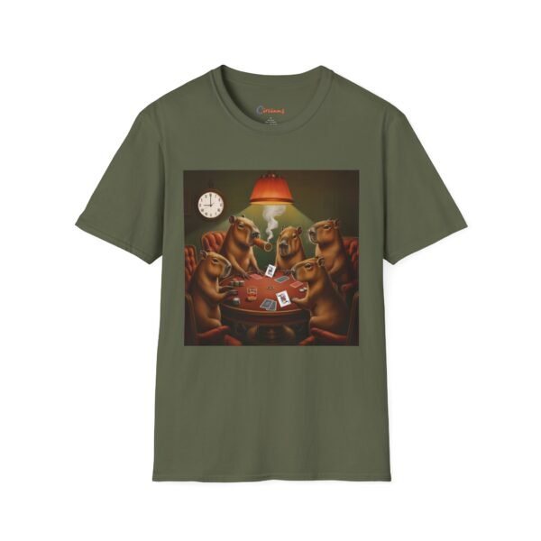 Capybara Poker Night T-Shirt - Retro Art Tee | Funny Capybara Design | Animal Humor Shirt | Vintage Gambling Vibes | Unique Gift