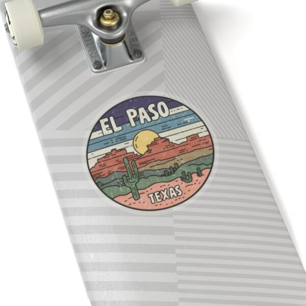 Desert Landscape Stickers, Southwest Cactus Decals, El Paso Texas Vinyl Stickers, Travel Adventure Souvenirs, USA State City Kiss-Cut Decor