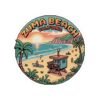 Zuma Beach California Sticker - Pixel Art Sunset Decal, Retro Coastal Surf Design, Ocean Vibes Vinyl Sticker