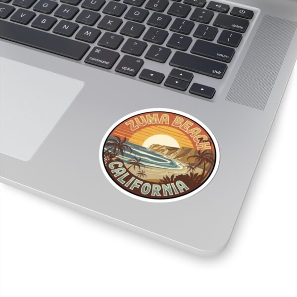 Zuma Beach Retro Sunset Sticker - California Vintage Surf Vibes Decal