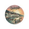 Cadaqués Pixel Art Sticker - Sunset Harbor Scene from Spain