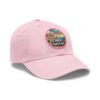 Cabo de Gata Hat - PU Leather Patch Pixel Art Sunset Baseball Cap, Spain Coastal Souvenir