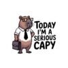 Today I'm a Serious Capy Sticker - Funny Office Humor Capybara Sticker for Coworkers, Work Desk Decor, Boss Gift, Laptop or Water Bottle