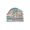 Allentown, Pennsylvania | Alternative city sunset - Kiss-Cut Stickers