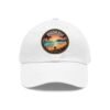 Byron Bay Hat - Retro Sunset Leather Patch Cap with Coastal Design, Australia Beach Souvenir, Surf Style Dad Hat Gift