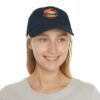 Carmel-by-the-Sea Hat - Premium Dad Cap with PU Leather Patch, California Coastal Sunset Design, Travel Souvenir Gift