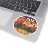 Desert Adventure Retro Design Kiss-Cut Stickers, El Paso Texas Sticker, Travel Decal, Wanderlust Camping Sticker, Southwest Desert Sticker