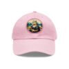 Capybara Mona Lisa Hat - PU Leather Patch Funny Animal Baseball Cap, Art Parody Gift