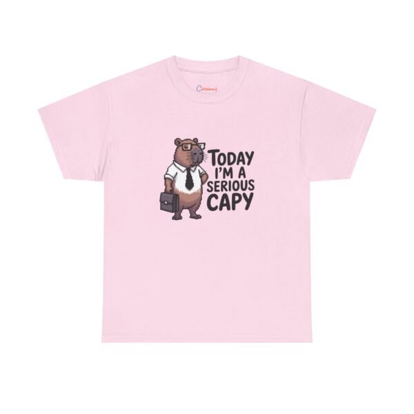 A Serious Capy T-Shirt - Funny Capybara Office Humor Tee - Retro Pixel Art Animal Shirt - Coworker Gift Idea