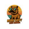 More Capy Less Drama Sticker | Funny Capybara Vinyl Decal, Retro Sunset Animal Sticker for Laptop, Water Bottle, Quirky Chill Vibes Gift