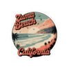Zuma Beach California Sticker - Retro Coastal Cliffside Art for Travel Lovers & Vanlife | Pacific Vibes Series