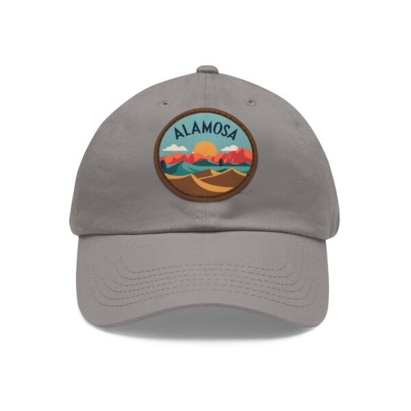 Alamosa Colorado Hat - Retro Sunset Leather Patch Cap, Great Sand Dunes Mountains Travel Souvenir Dad Hat, Outdoor Adventure