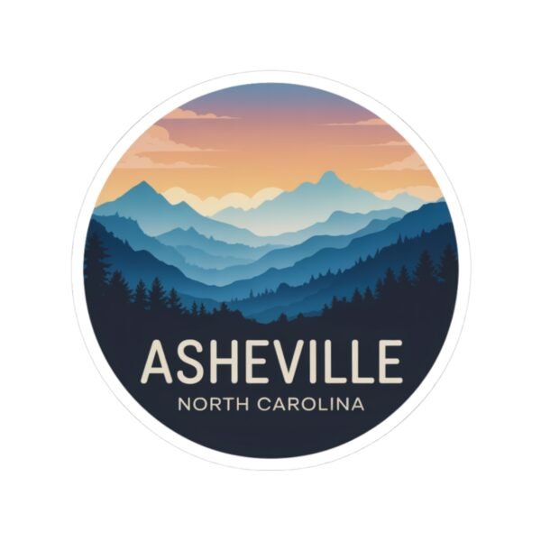 Asheville North Carolina: Blue Ridge Mountains Sticker