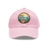 Cabo de Gata Hat - Spain Leather Patch Cap, Retro Coastal Sunset Design, Mediterranean Travel Souvenir, Unique Beach Town Gift