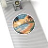 Tampa Florida Sticker - Retro City Beach Sunset Design with Palm Trees and Pier - Vintage Coastal Skyline Travel Souvenir Decal