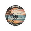 6909743735074732538_1200.jpeg Ventura California Sticker - Retro Coastal Beach Sunset Design, Ocean Wave Aesthetic Vinyl Decal, Surf Town Travel Gift